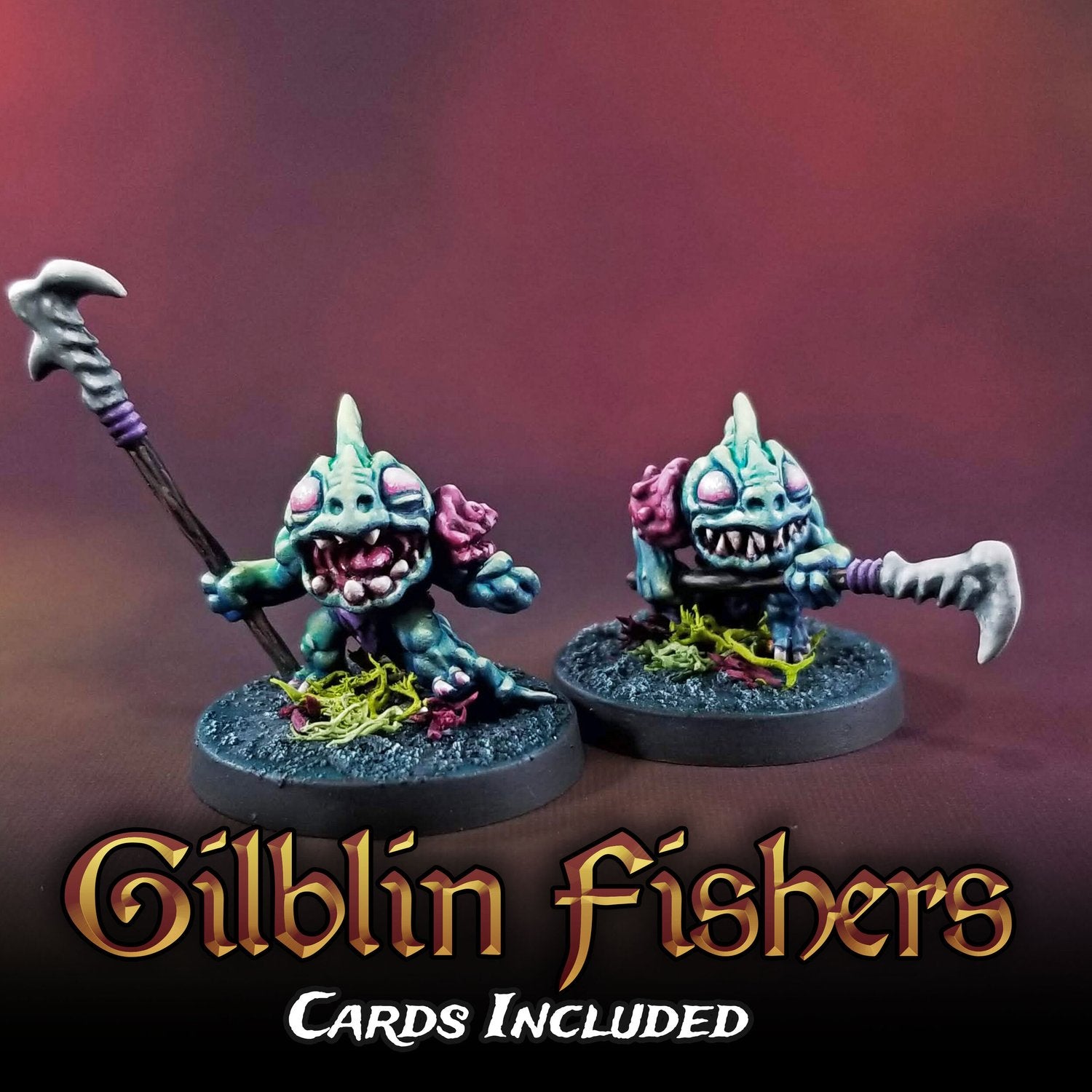 Gilblin Fisher Team Miniature Metal King Studio Exit 23 Games Gilblin Fisher Team