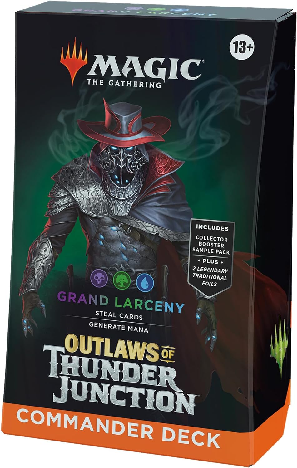 Magic: The Gathering Outlaws of Thunder Junction Commander Deck - Grand Larceny (100-Card Deck, 2-Card Collector Booster Sample Pack + Accessories), Trading Cards made by Magic The Gathering. Exit 23 Games 