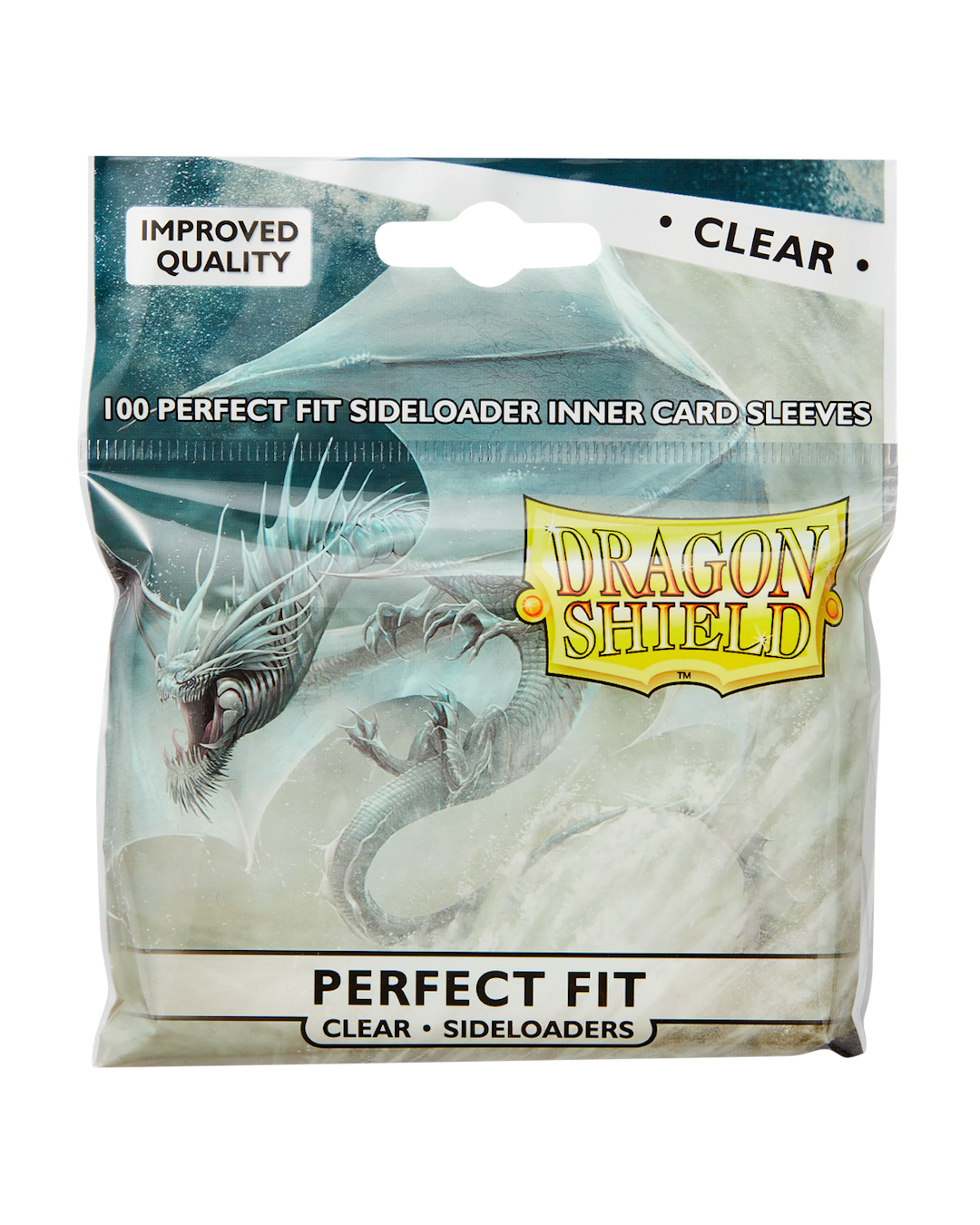 Dragon Shield - Perfect Fit Sideloaders Standard Size Sleeves 100pk - Clear,  made by Dragon Shield. Exit 23 Games 