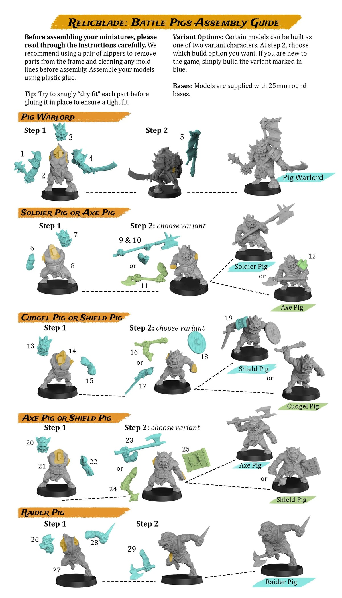 Battle Pigs Faction Set - Plastic