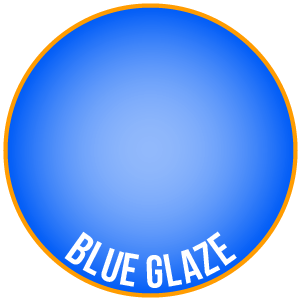 Pot of Two Thin Coats Blue Glaze, a UK-made acrylic miniature paint