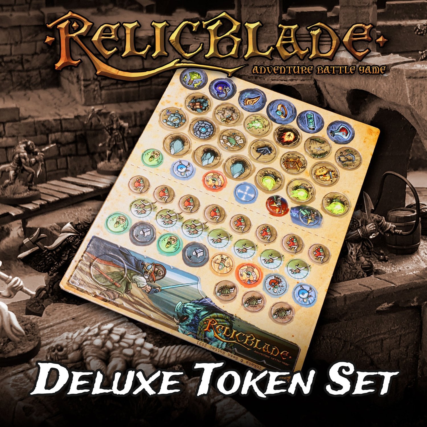 Deluxe Relicblade Token Set  Metal King Studio Exit 23 Games Deluxe Relicblade Token Set