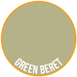 Pot of Two Thin Coats Green Beret, a UK-made acrylic miniature paint