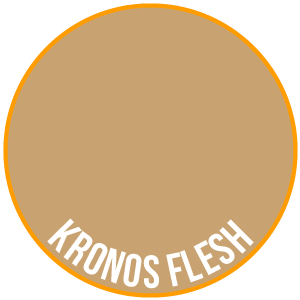 Pot of Two Thin Coats Kronos Flesh, a UK-made acrylic miniature paint
