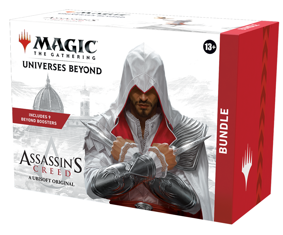 Magic: The Gathering - Assassin’s Creed Bundle | 9 Beyond Boosters + Accessories,  made by Magic The Gathering. Exit 23 Games 