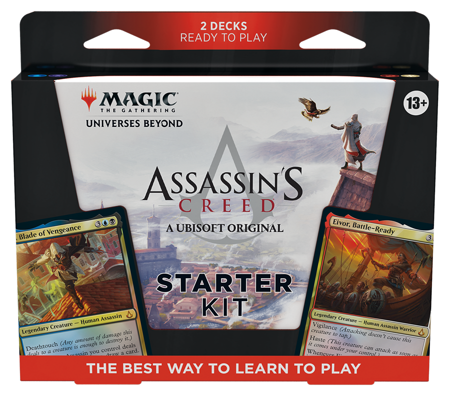 Magic: The Gathering - Assassin’s Creed Starter Kit | Learn to Play Magic with 2 Assassin’s Creed-Themed Decks,  made by Magic The Gathering. Exit 23 Games 