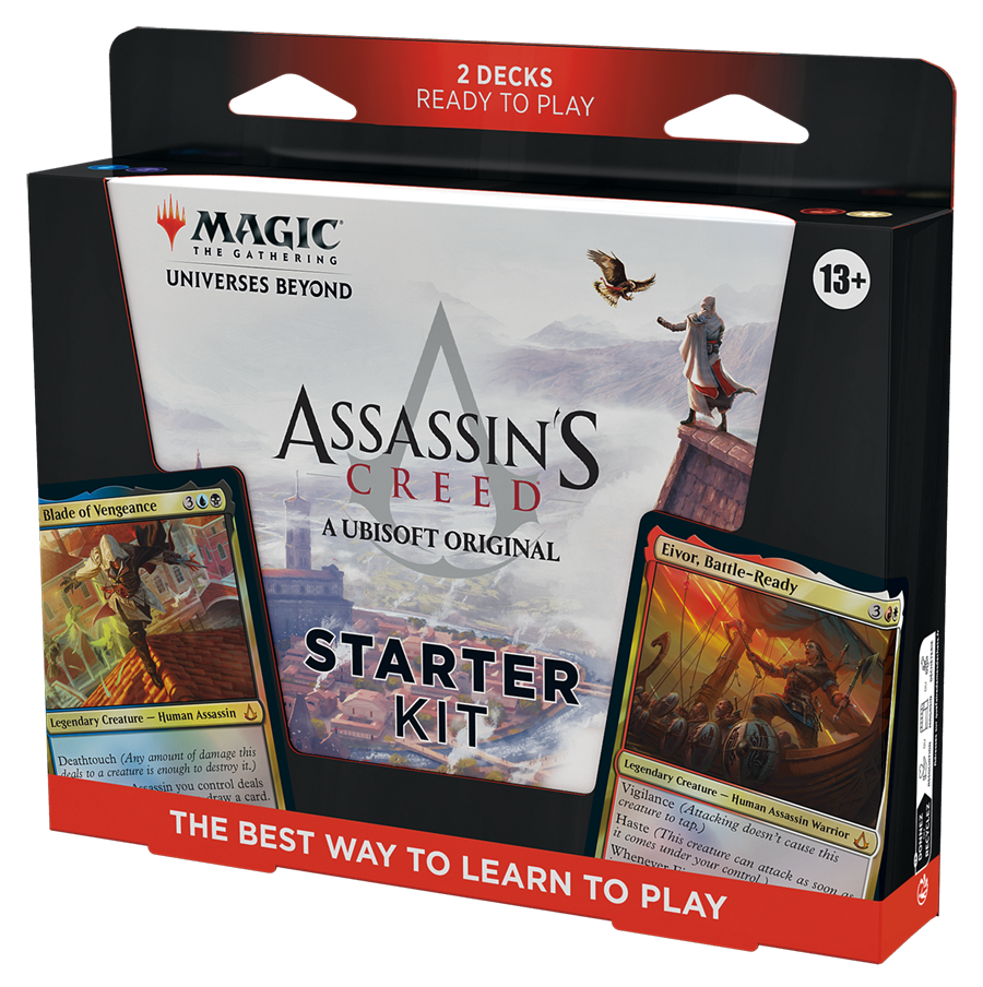 Magic: The Gathering - Assassin’s Creed Starter Kit | Learn to Play Magic with 2 Assassin’s Creed-Themed Decks,  made by Magic The Gathering. Exit 23 Games 