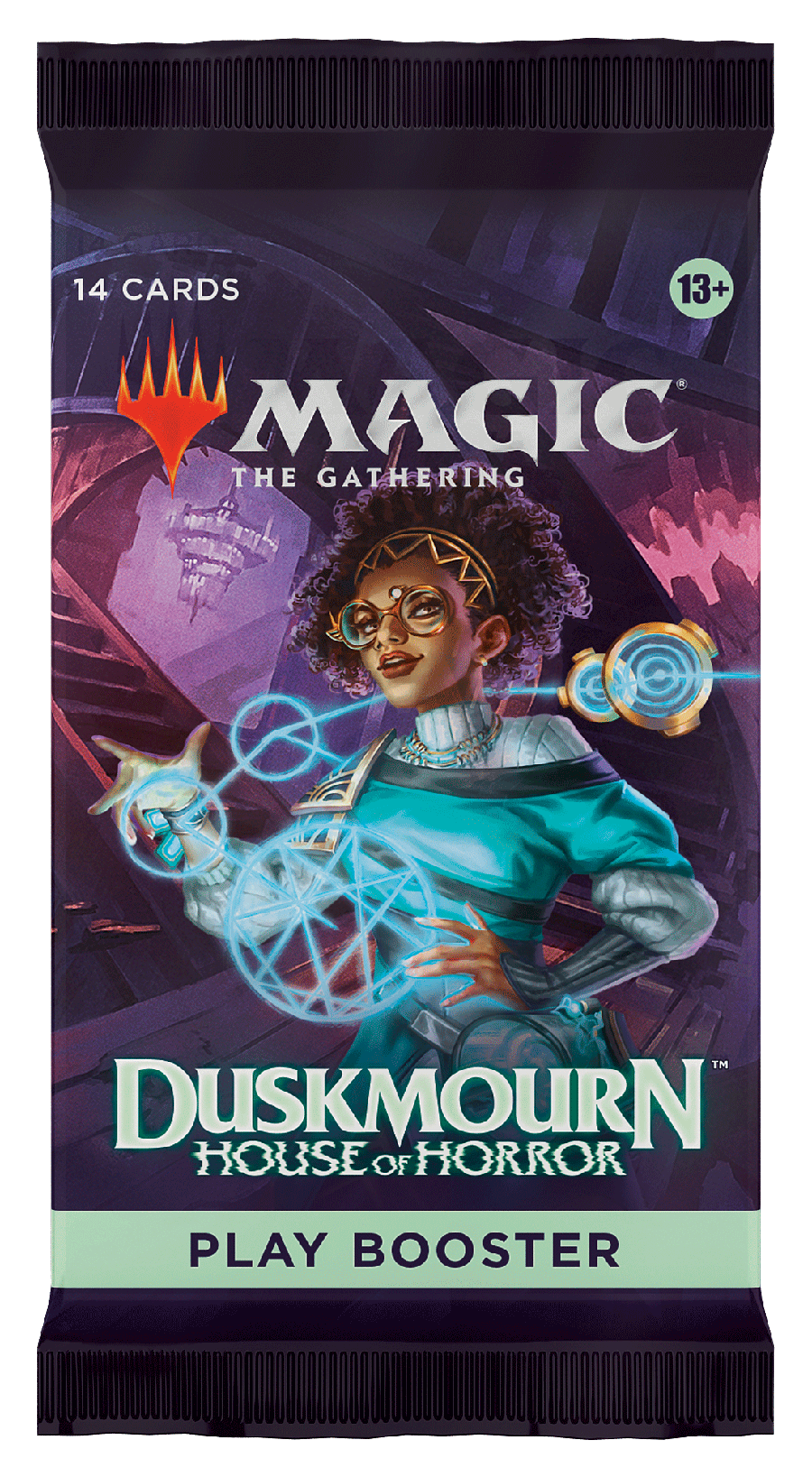 Sealed Magic: The Gathering Duskmourn: House of Horror Play Booster (14 Magic Cards) trading card game product