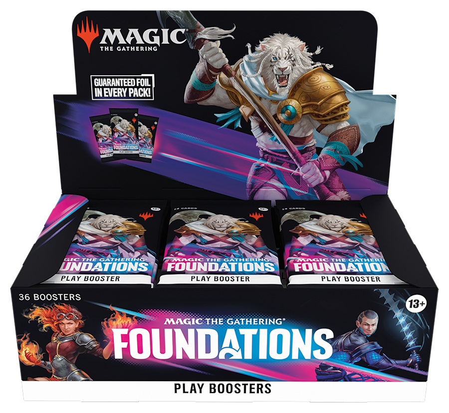 Magic: The Gathering Foundations Play Booster Box - 36 Packs (504 Magic Cards),  made by Magic The Gathering. Exit 23 Games 