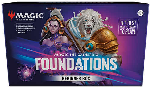 Magic: The Gathering Foundations Beginner Box – 2 Instant-Play Tutorial Decks, 8 Jumpstart Decks, 2 Playmats, 2 Spindowns, 2 Learn-to-Play Guides,  made by Magic The Gathering. Exit 23 Games 