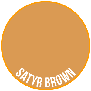 Pot of Two Thin Coats Satyr Brown, a UK-made acrylic miniature paint