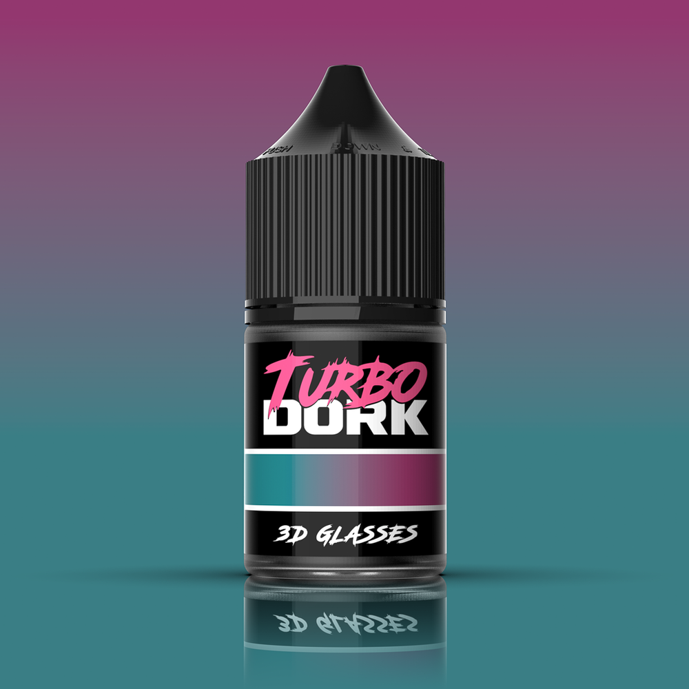 Bottle of Turbo Dork 3D Glasses Turboshift Acrylic Paint Turboshift colour-shift paint for miniatures
