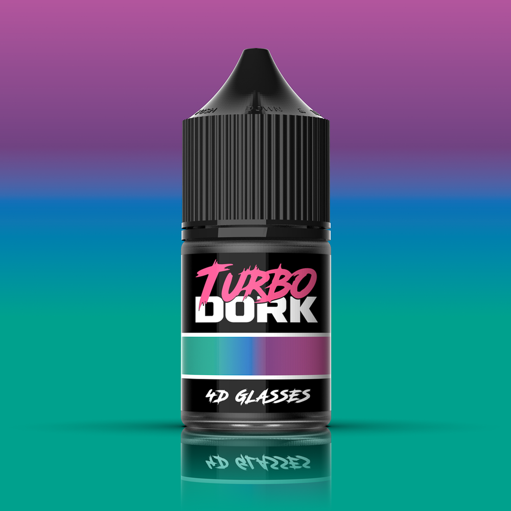 Bottle of Turbo Dork 4D Glasses Turboshift Acrylic Paint Turboshift colour-shift paint for miniatures