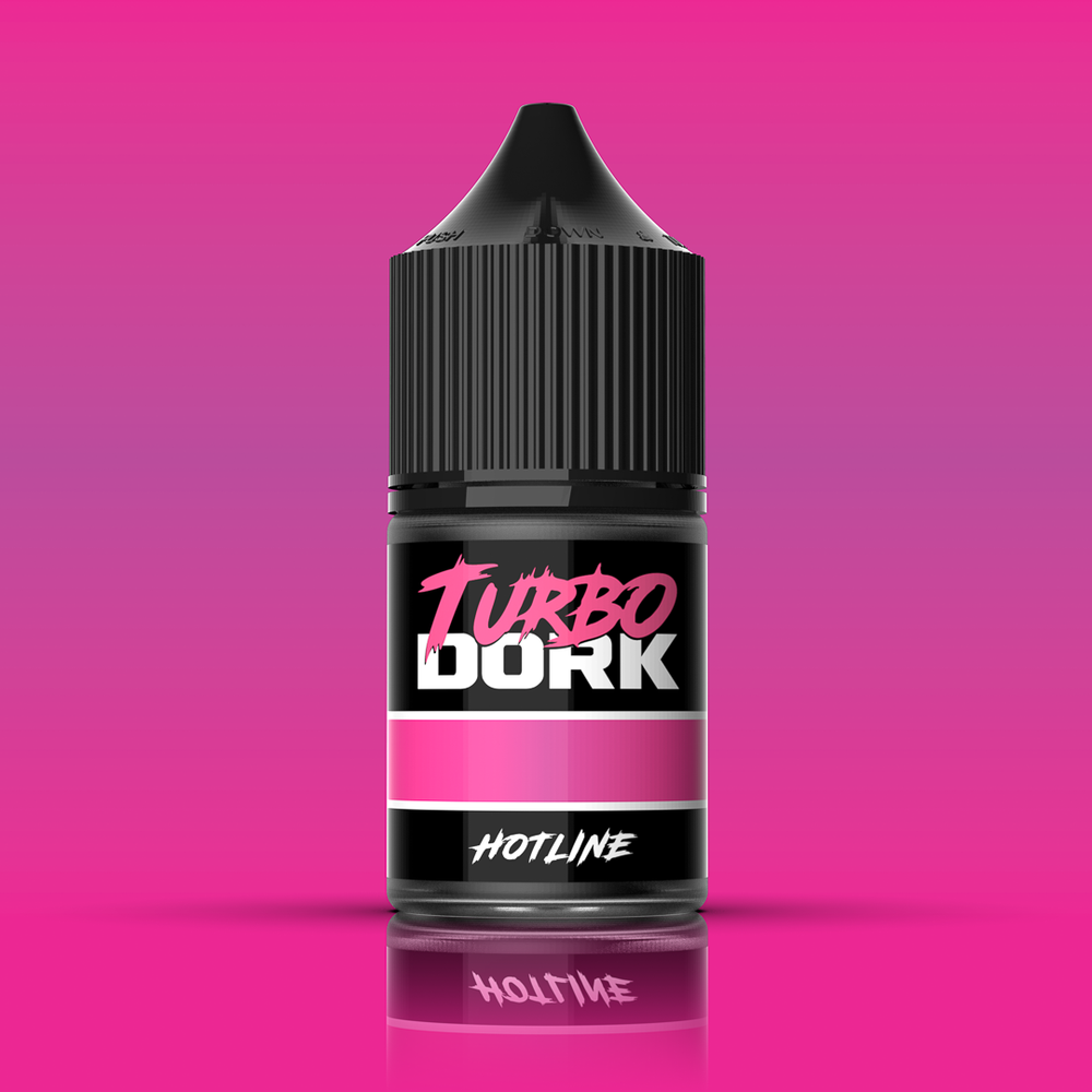 Bottle of Turbo Dork Hotline Metallic Acrylic Paint metallic paint for miniatures