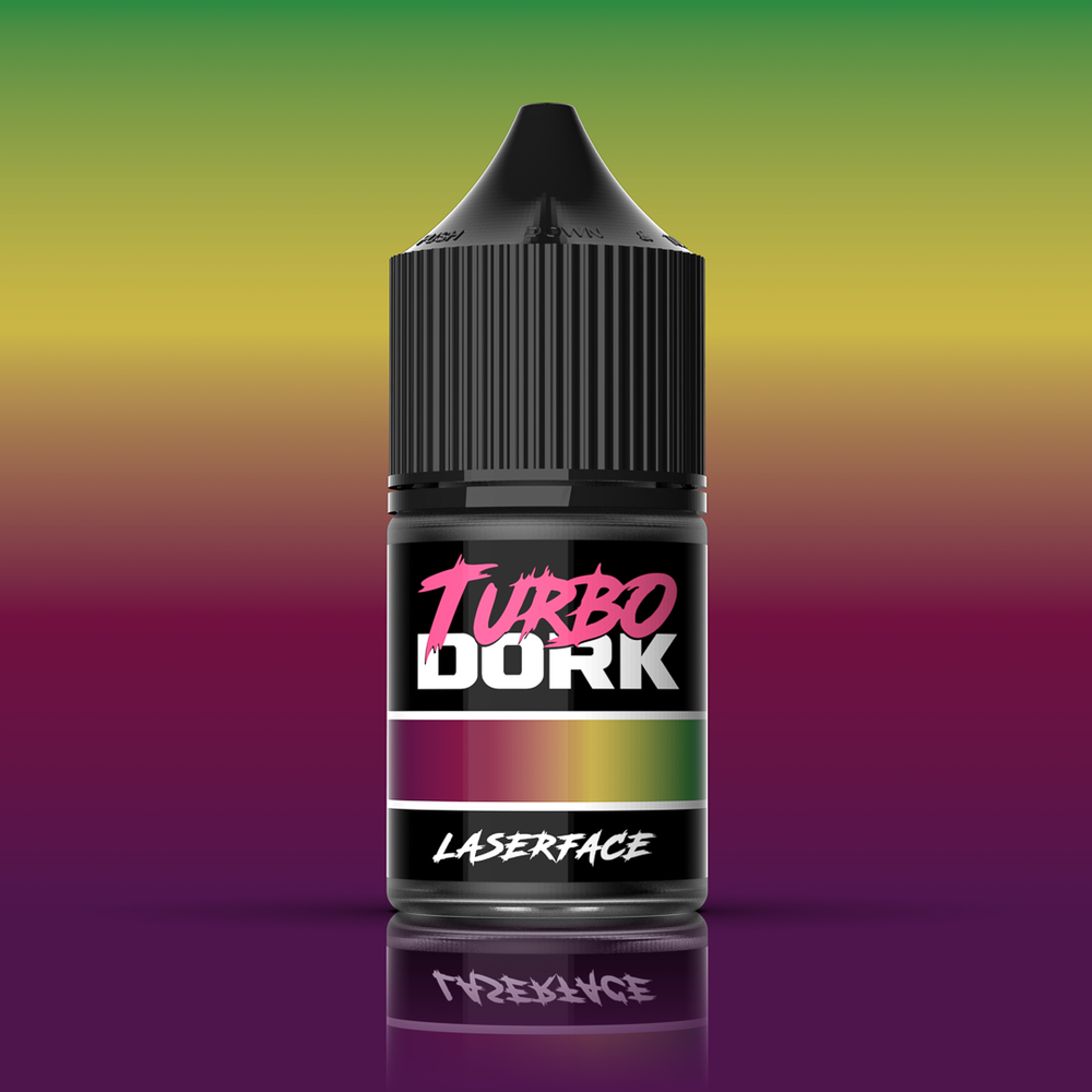 Bottle of Turbo Dork Laserface Turboshift Acrylic Paint Turboshift colour-shift paint for miniatures
