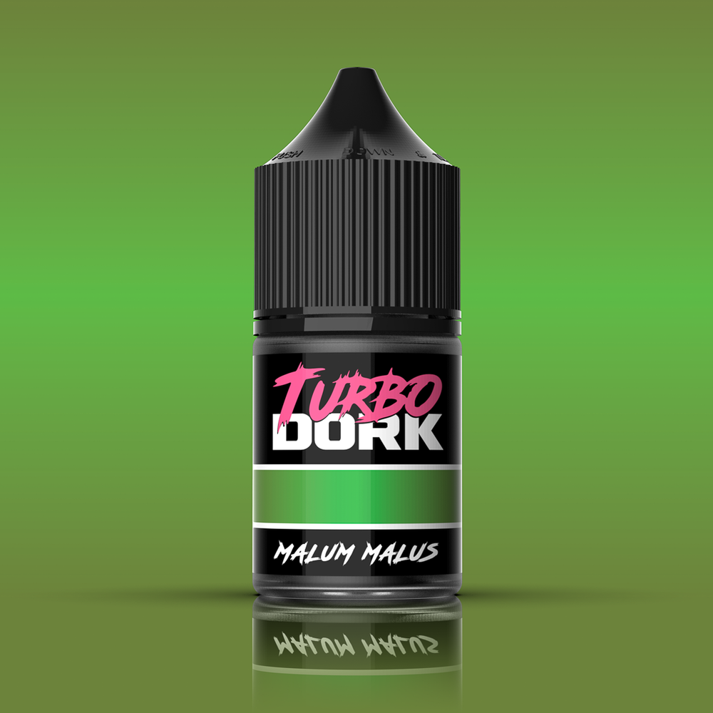 Bottle of Turbo Dork Malum Malus Metallic Acrylic Paint metallic paint for miniatures