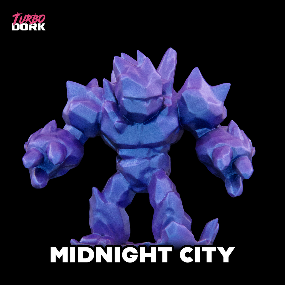 Bottle of Turbo Dork Midnight City Zenishift Zenishift colour-shift paint for miniatures