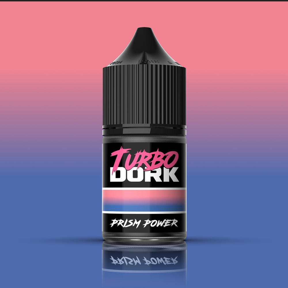 Bottle of Turbo Dork Prism Power Turboshift Acrylic Paint Zenishift colour-shift paint for miniatures