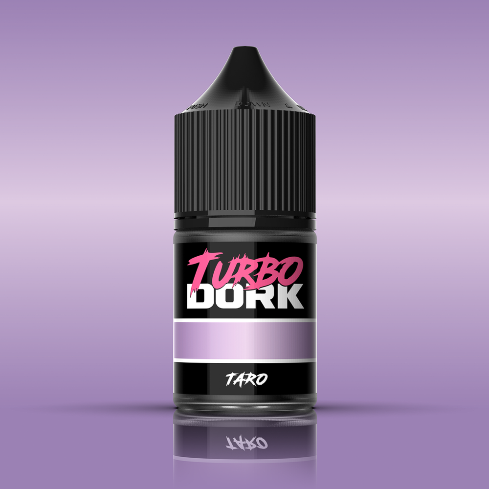 Bottle of Turbo Dork Taro Metallic Acrylic Paint metallic paint for miniatures