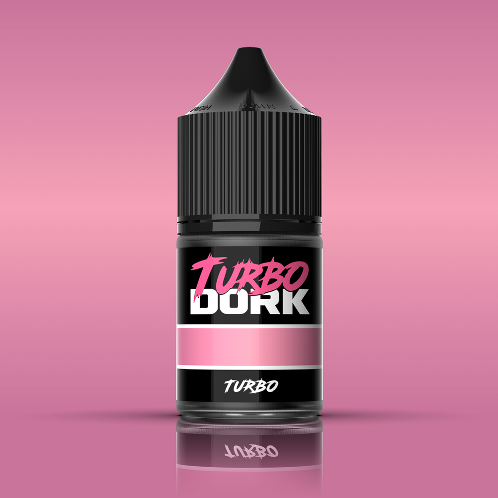 Bottle of Turbo Dork Turbo Metallic Acrylic Paint metallic paint for miniatures