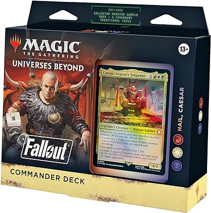 Magic: The Gathering Fallout Commander Deck - Hail, Caesar (100-Card Deck, 2-Card Collector Booster Sample Pack + Accessories)