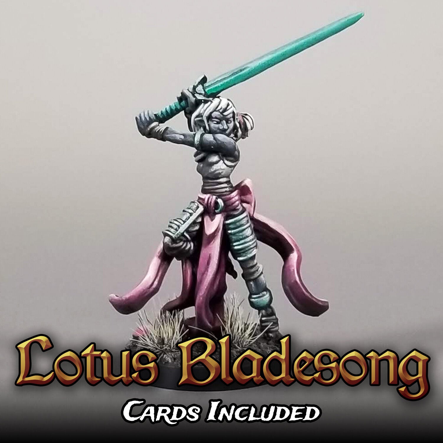 Lotus Bladesong Miniature Metal King Studio Exit 23 Games Lotus Bladesong
