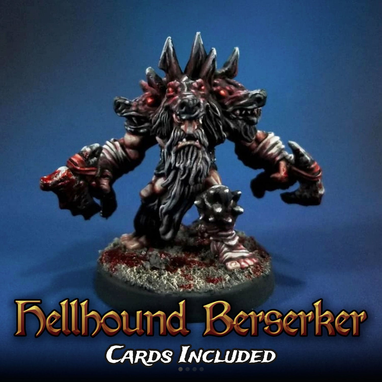 Hellhound Berserker Miniature Metal King Studio Exit 23 Games Hellhound Berserker