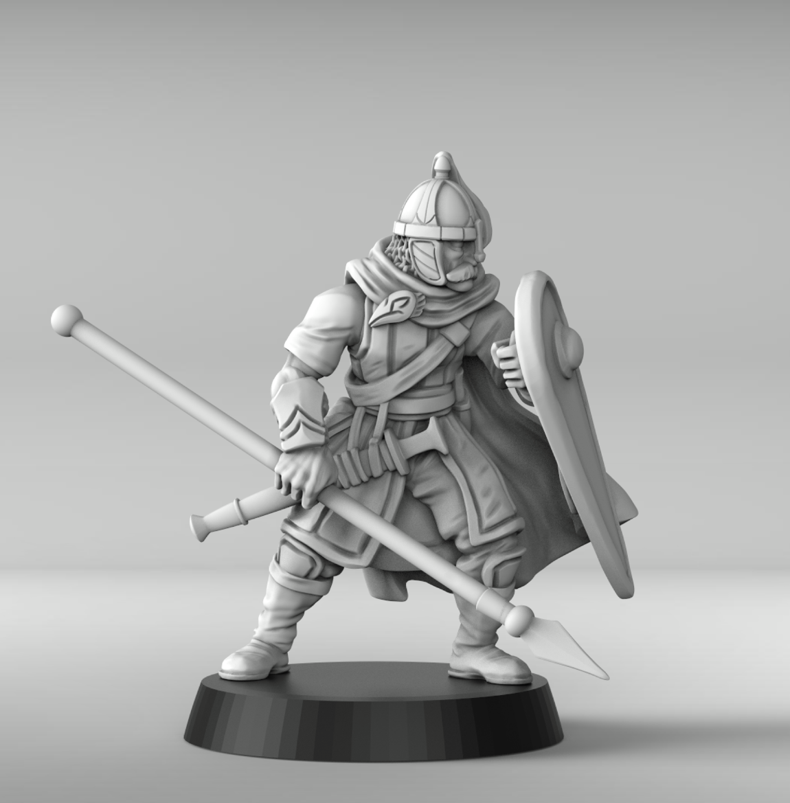 Lone Guard Commander with Character Card and Upgrade Card. Miniature Metal King Studio Exit 23 Games Lone Guard Commander with Character Card and Upgrade Card.