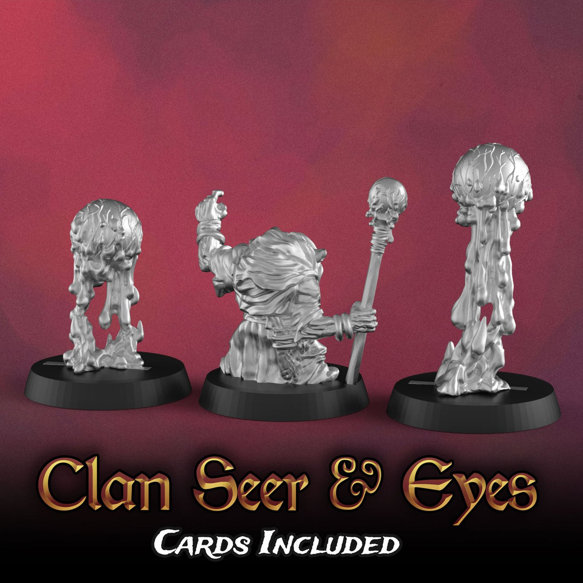 Clan Seer with Eyes of Augaroth Miniature Metal King Studio Exit 23 Games Clan Seer with Eyes of Augaroth