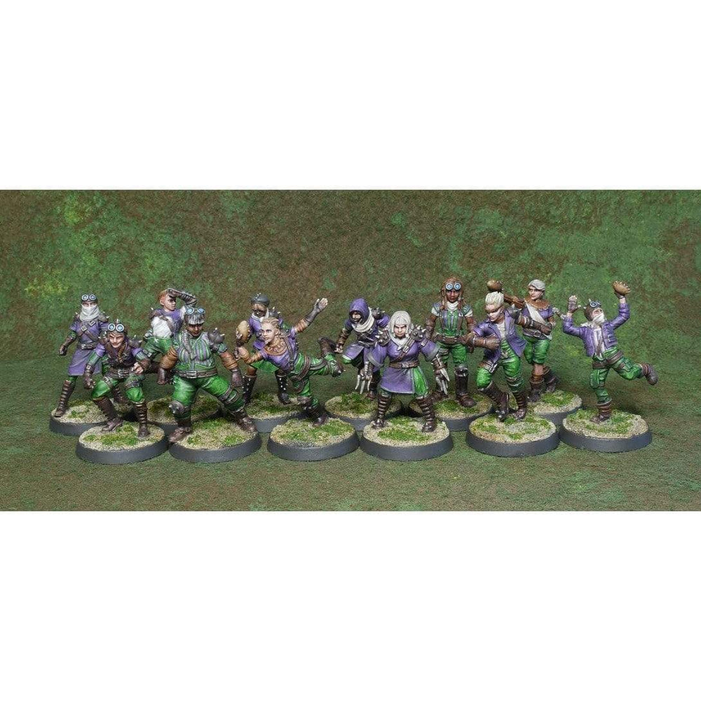 Exit 23 Games Zenobian Zeniths  Human Team, an unpainted fantasy football miniature