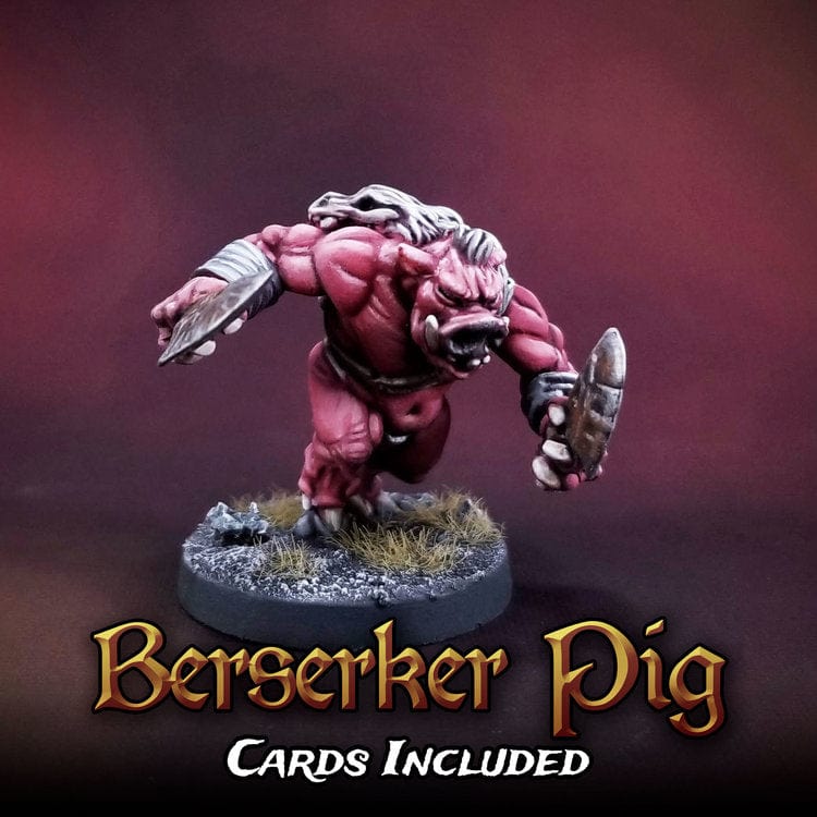 Berserker Pig Miniature Metal King Studio Exit 23 Games Berserker Pig