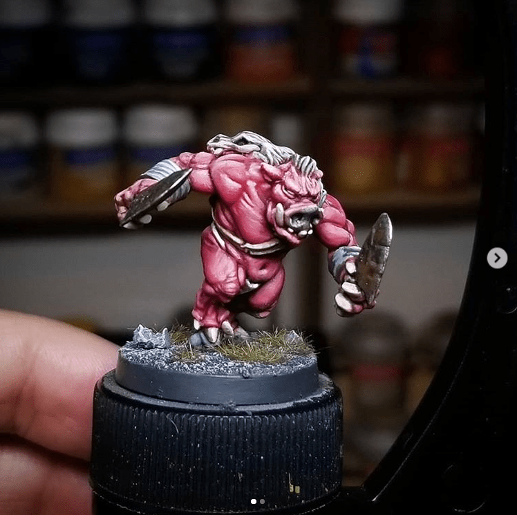 Berserker Pig Miniature Metal King Studio Exit 23 Games Berserker Pig